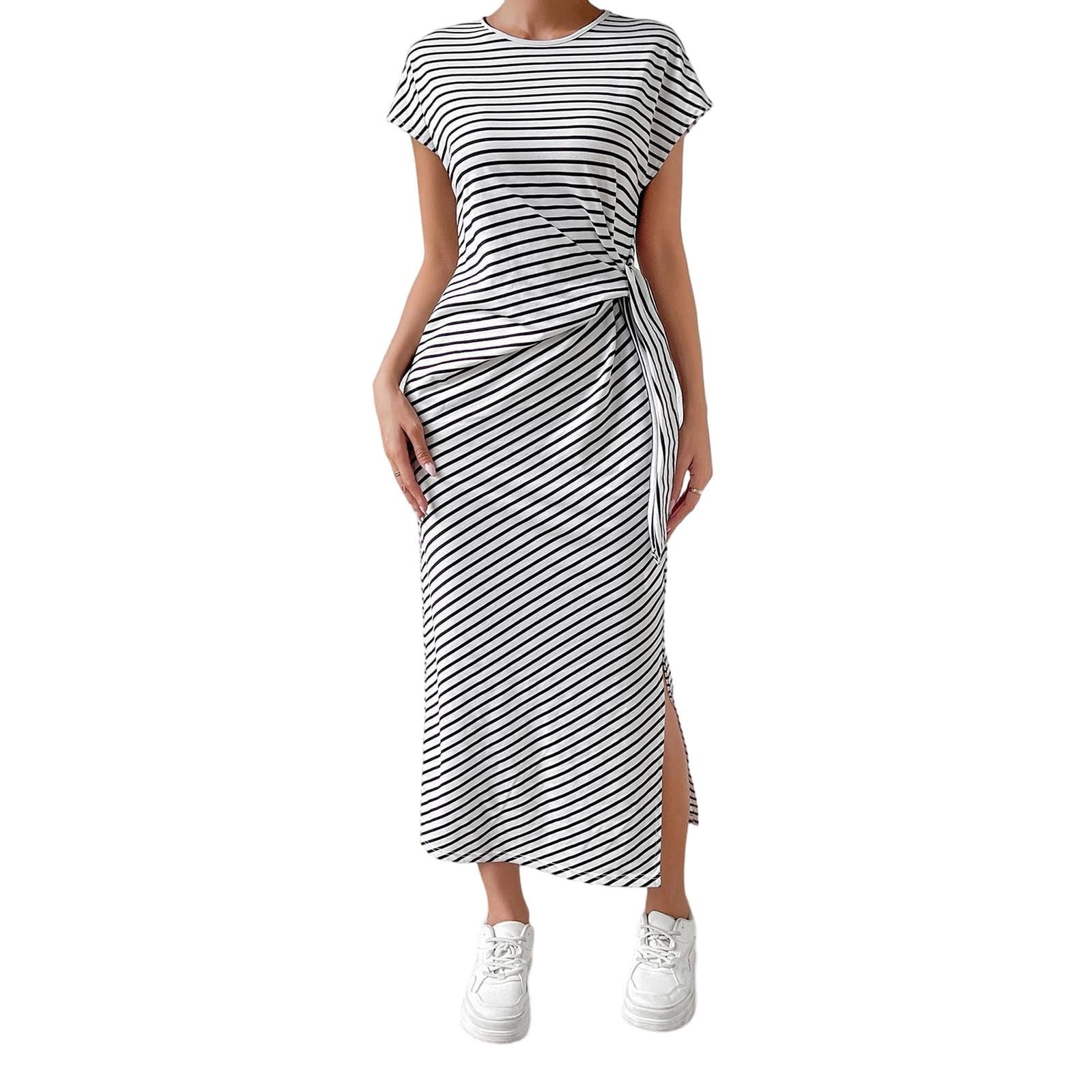 Robe moulante rayée confortable et ajustée pour sublimer le corps - 5