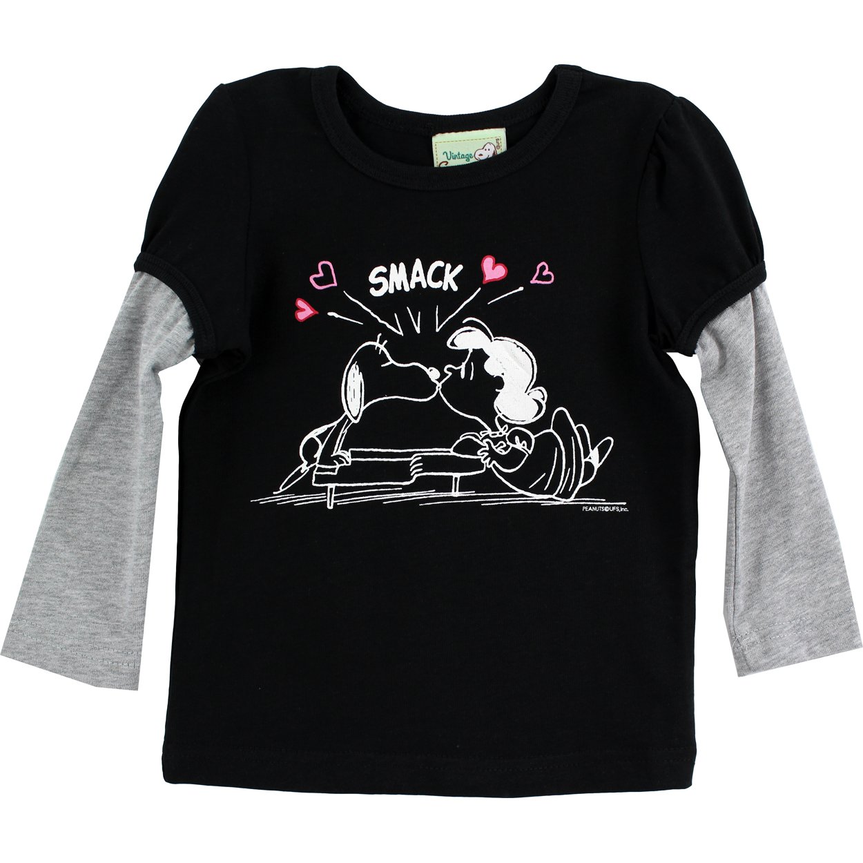Peanuts Snoopy Lucy Toddler Black T-Shirt PN11212 (3T)