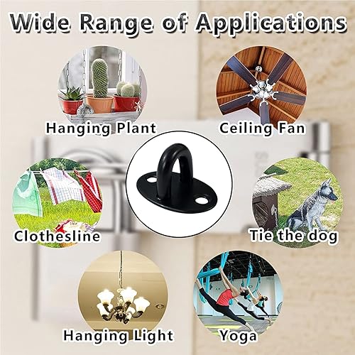 Miniatura 7 de Ganchos de techo de acero inoxidable, ganchos de techo, almohadilla para ojos, placa de accesorios marinos, ganchos con tornillos, 12 unidades.