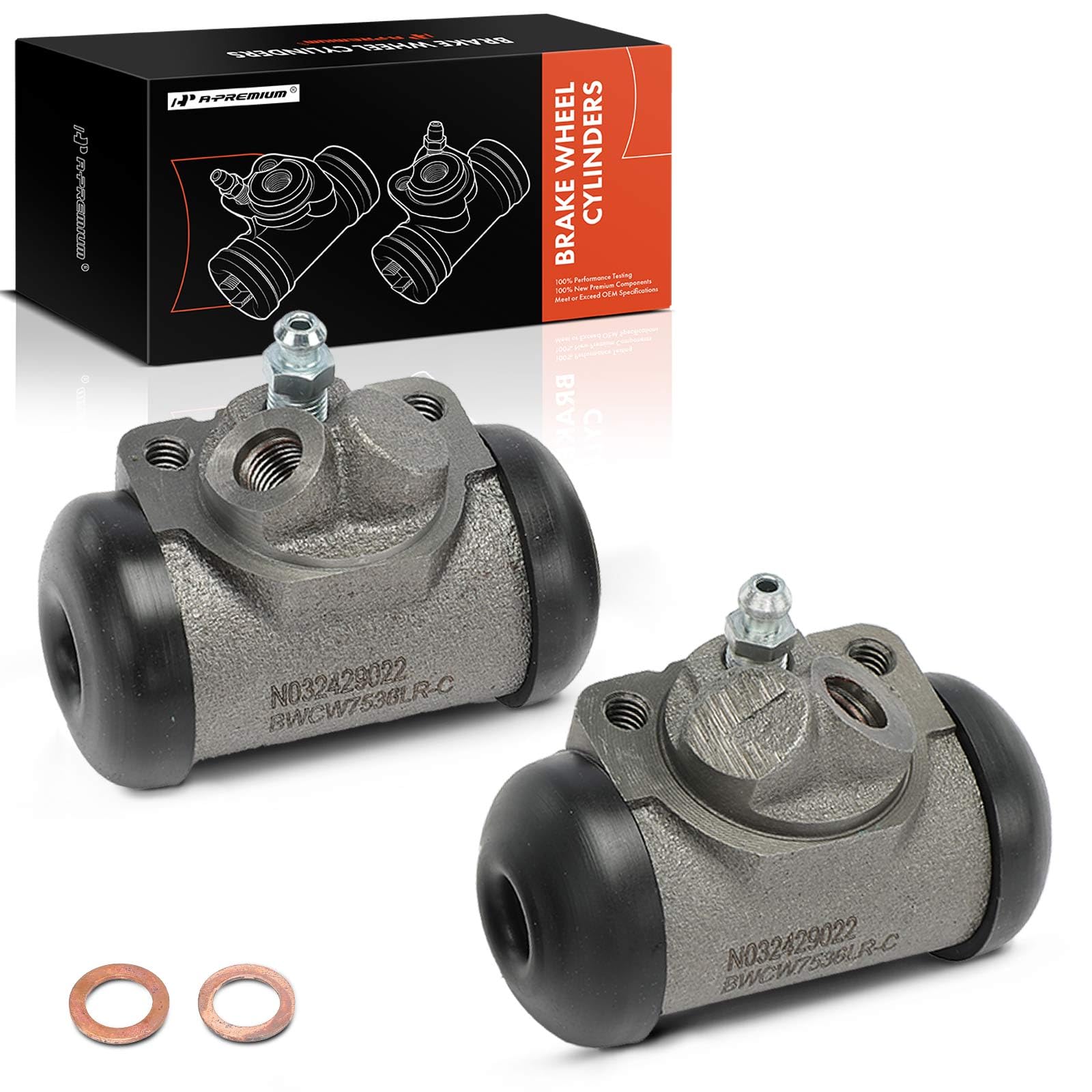 A-Premium Front Drum Brake Wheel Cylinder Compatible with Select Buick and Cadillac Models - Century Roadmaster Special Super 1956-1957, Series 60 Fleetwood, Series 62, Series 75 Fleetwood, 2-PC Set