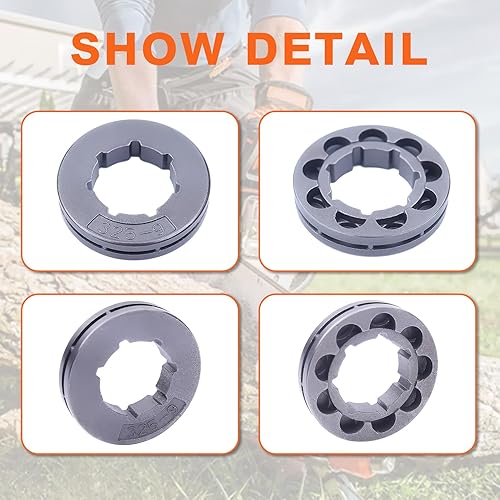 Miniatura 6 de . 325" - Kit de llanta de piñón 9T, para Stihl para Husqvarna para Jonsered para Poulan para motosierra parte