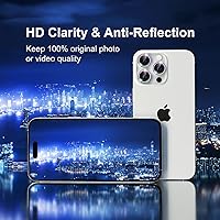 Vista 166 de Misea [3+1] for iPhone 14 Pro/iPhone 14 Pro Max Camera Lens Protector Bling, 9H Tempered Glass Camera Cover Screen Protector Metal Individual Ring