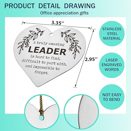 Miniatura 3 de Regalos de grandes líderes, regalos de agradecimiento para líderes, jefes gerentes supervisores, regalos de agradecimiento para líderes, letreros de