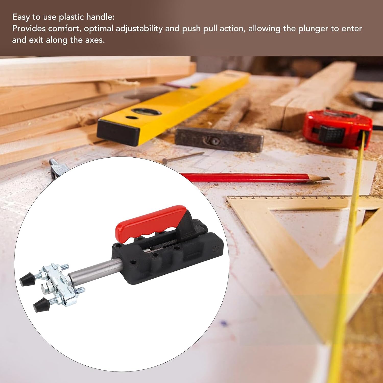 Welding Fixation Double Head Push Pull Toggle Clamp Heavy Duty 2500kg Holding Capacity 75mm Stroke Quick Release Toggle Clamp