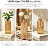 Set de 30 floreros pequeños de vidrio ámbar dorado, mini floreros vintage al por mayor para centros de mesa de boda, fiestas, decoración de mesa o del hogar 7
