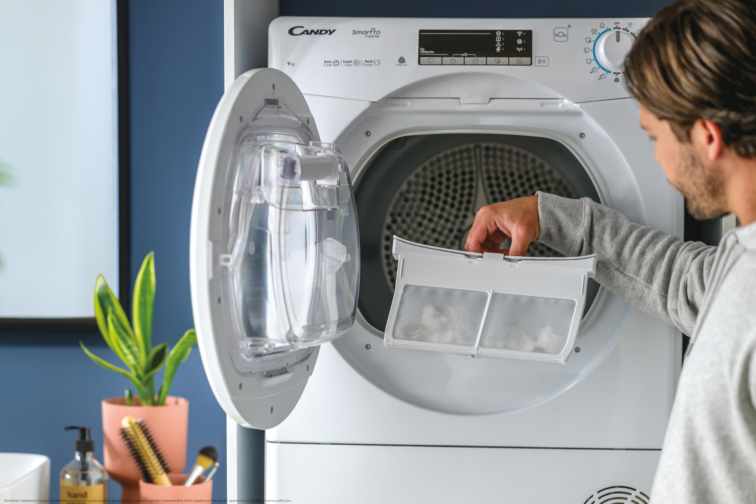 Candy CROE C9TE-80 Condenser Tumble Dryer, 9kg load, White — view 8