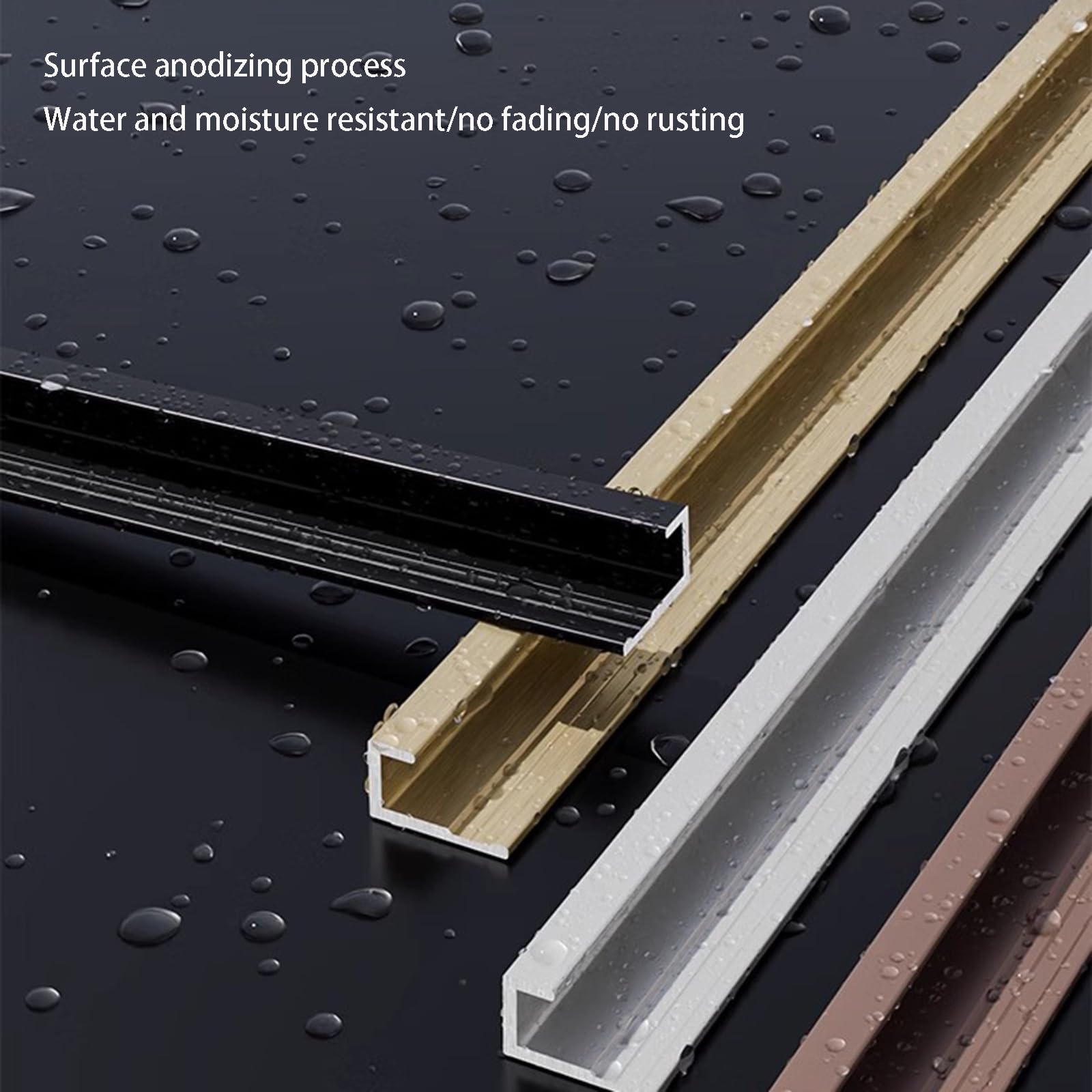 Matowe srebrne anodowane aluminium C-S profil krawędziowy wykończenia - 90 cm (3 sztuki) do renowacji wnętrz, 4,5 mm x 0,9 m, trwały ochraniacz na nos, idealny do projektów remontowych