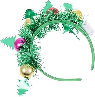 2piezas Diademas Navideñas Para Niño Niña De Adorno De Pelo Forma De Árbol De Navidad Accesorios De Fiesta Coloridos y Duraderos