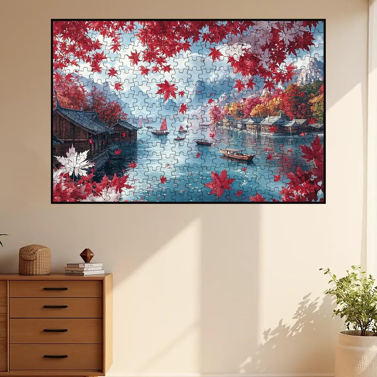 Puzzle 3000 sztuk krajobrazy, puzzle arkusz, puzzle 3000 dorosłych, puzzle dla dorosłych z pudełkiem prezentowym, drewniane puzzle wyzwanie dla całej rodziny, oryginalne prezenty dla kobiet Decor
