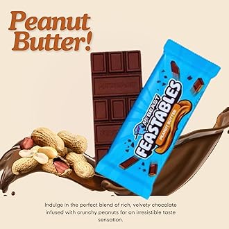 Milk Chocolate Bar Feastables Mrbeast Healthy Snack Individually Wrapped Bars for Dessert, Snacks Treats for Kids Small Gifts Presents for Women Mens Gift Set (Milk - Peanut)