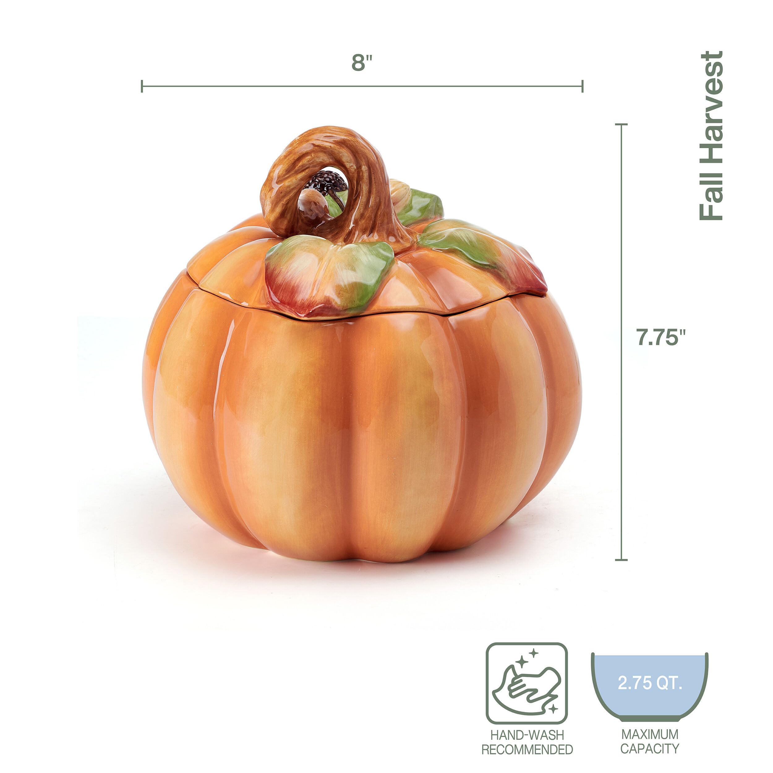 Amazon.com: Fitz and Floyd Fall Harvest Pumpkin Cookie Jar Ceramic