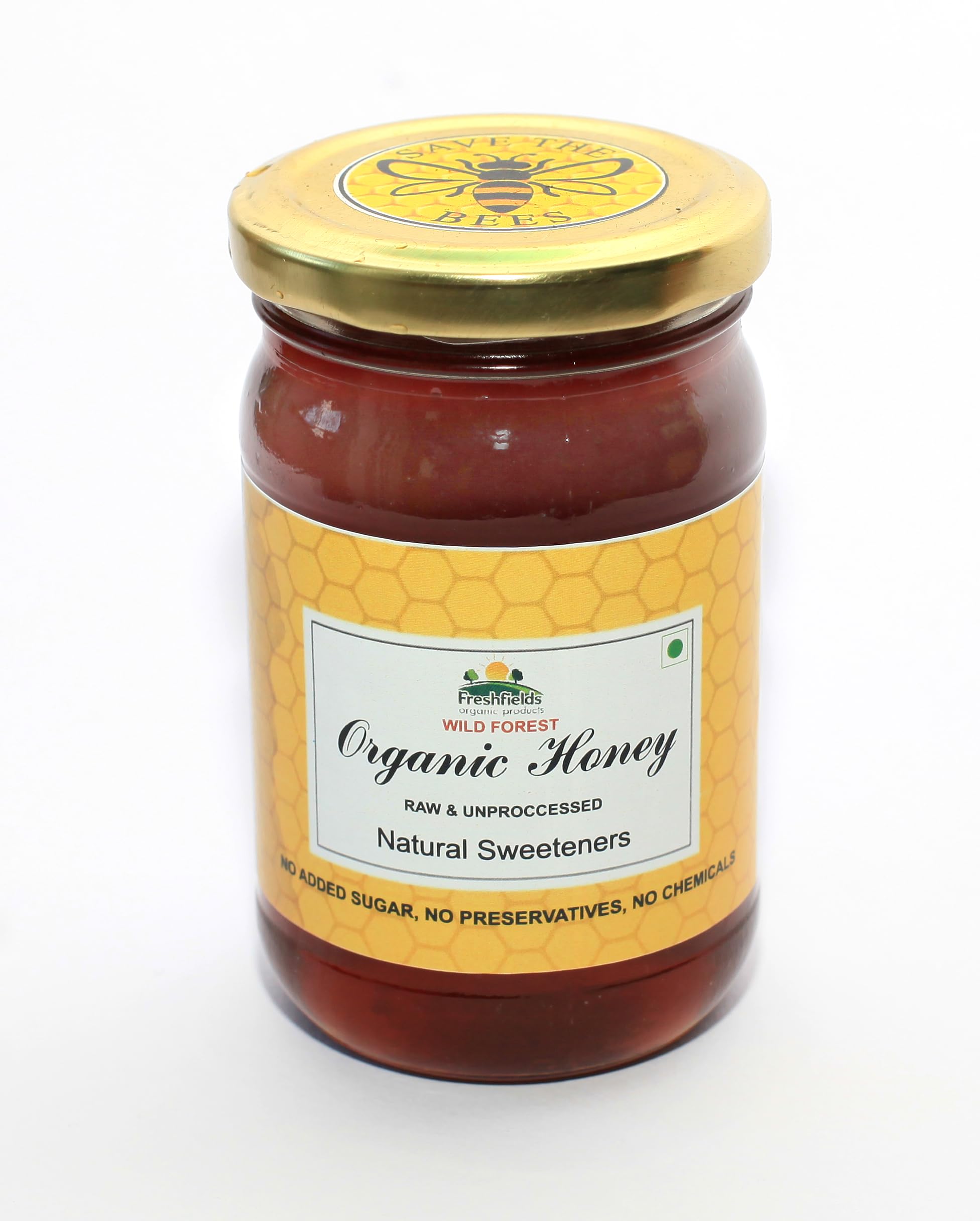 FRESHFILDS Pure Organic Wild Forest Honey | Natural Unprocessed Honey 350g