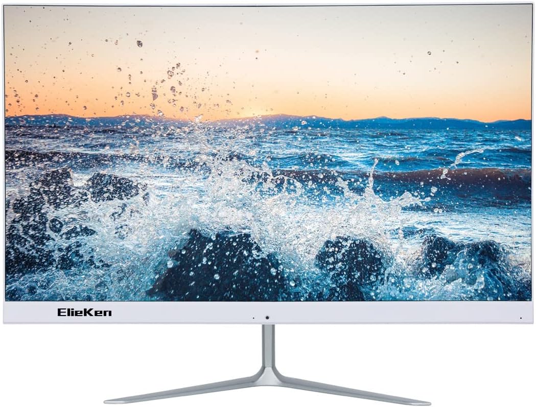 ElieKen 23.8 inch All in One Desktop Computer, ‎Intel Core i5-3210M Processor, 8 GB RAM, 256 GB SSD, Windows10 Pro ‎Frosted White Y238B-I5-3GEN