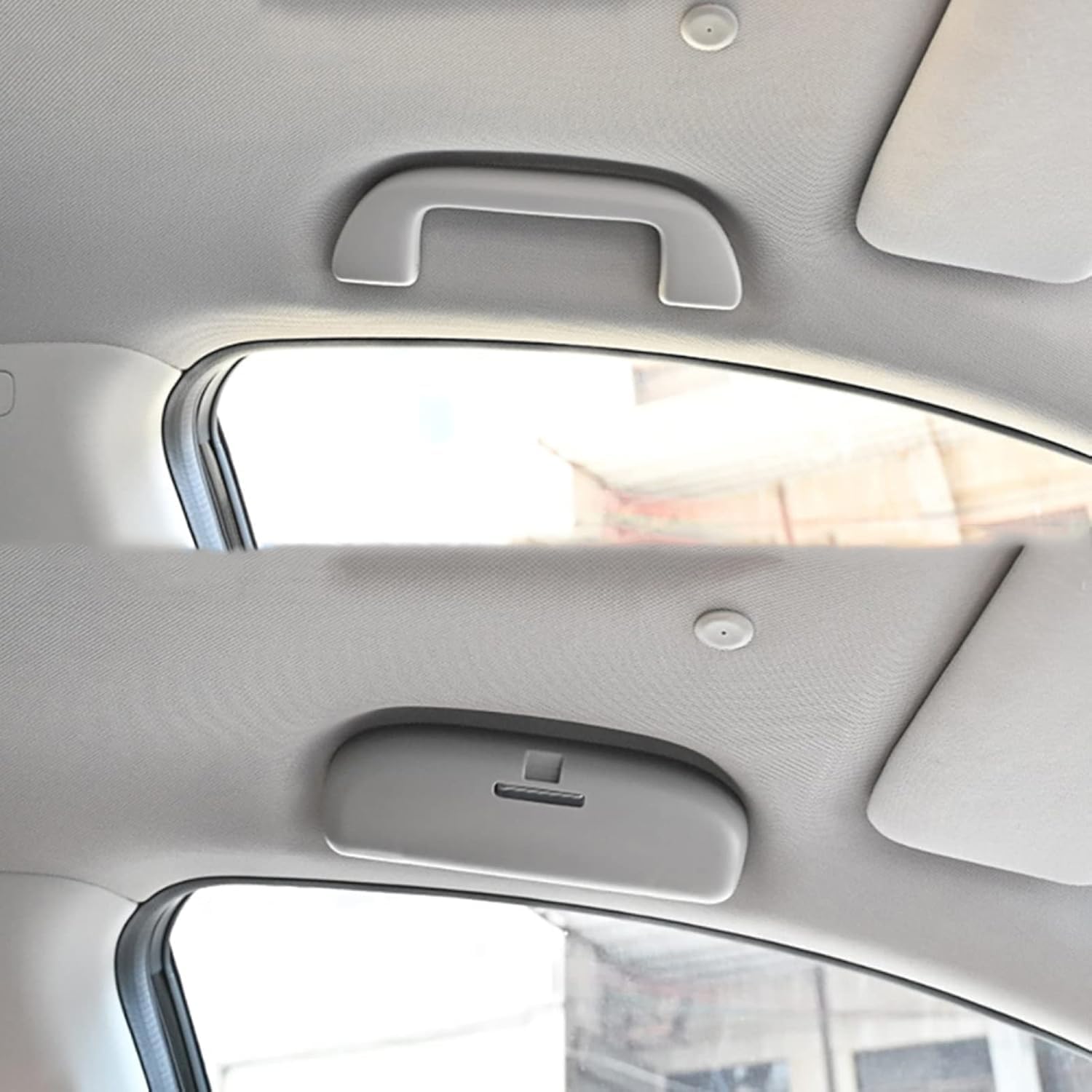 Grey Car Sunglasses Holder Glasses Case Box Compatible for Volkswagen 2018 2019 2020 2021 (Grey)