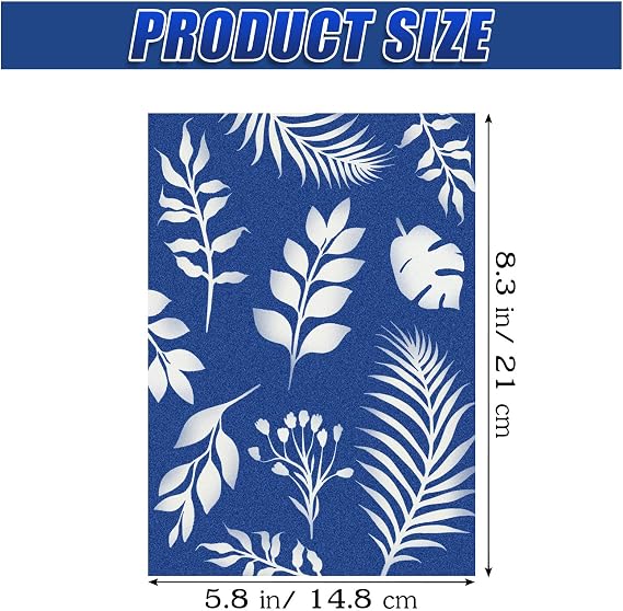 Sun Print Paper Kit Cyanotype Paper, 24 Sheets Cyanotype Papers with 1 Sheet Acrylic Panel, High Sensitive Nature Sun/Solar Activated Sun Printing Art Paper for Arts Crafts DIY Project