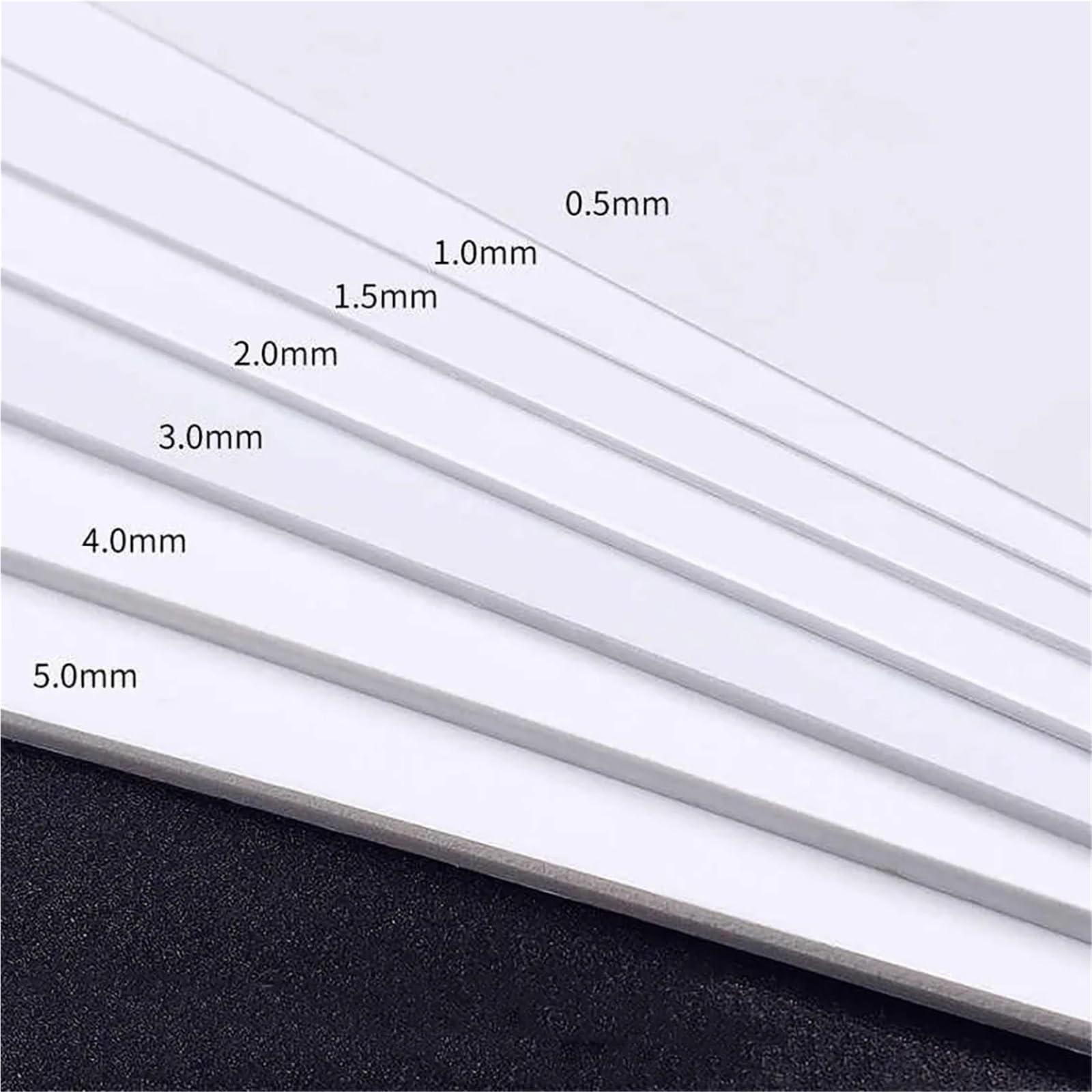 ABS-Kunststoffplatten 1-10 Stück Dicke 0,5/1/1,5/2/3 mm Weiße ABS-Kunststoffplatte 100 * 200 300 Modellblattmaterial for DIY-Modellteilzubehör Bastelarbeiten