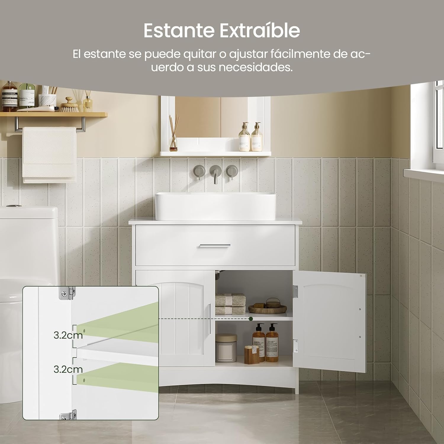 Image showing the adjustable and removable shelf feature