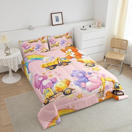 Miniatura 147 de Castle Fairy Juego de edredón con bandera estadounidense, tamaño King, ropa de cama de animales de pastor alemán para niñas y adolescentes, juego