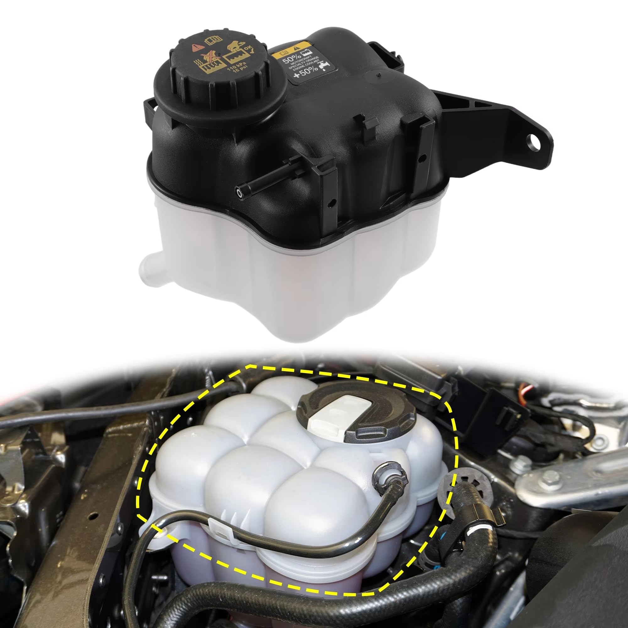 Compatibile Con Ford Per Taurus 08-18 Serbatoio Del Liquido Di Raffreddamento Per Auto Espansione Motore Radiatore Tappo Vaschetta Espansione