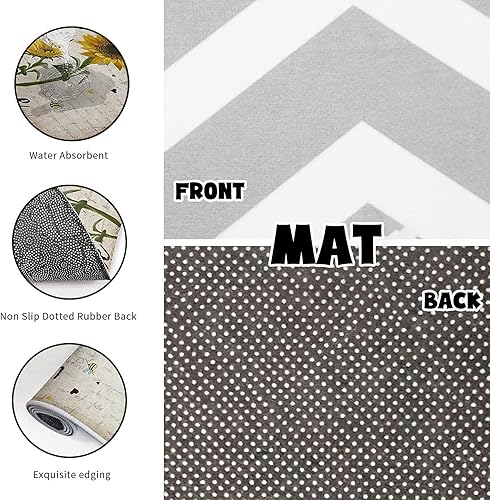 Miniatura 6 de Juego de alfombras de cocina, bandana roja, tapete de cocina para el piso, antideslizante, lavable, tapete de cocina, tapete de baño, tapete cómodo,