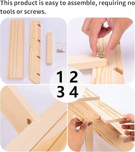 Miniatura 4 de Soporte versátil de madera para cupcakes, soporte de 4 niveles para 24 cupcakes, mesa de montaje sin herramientas para fiestas, catering y venta al