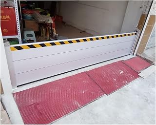Garage Door Rain Water Barrier, 23.6in Tall Reusable Flood Control Barriers for Outside Home/Yard/Switch Room/Stairway/House Door, Aluminum Threshold Seal Water Baffle Dam (Color : H 23.6in/60c