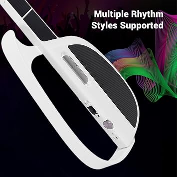 Smart Stringless Electric Guitar, Beginner Guitar Kit, Automatic Playing Chord Accompaniment, Travel Smart Guitarra Starter Bundle Kit with Storage Bag for Beginner (White)