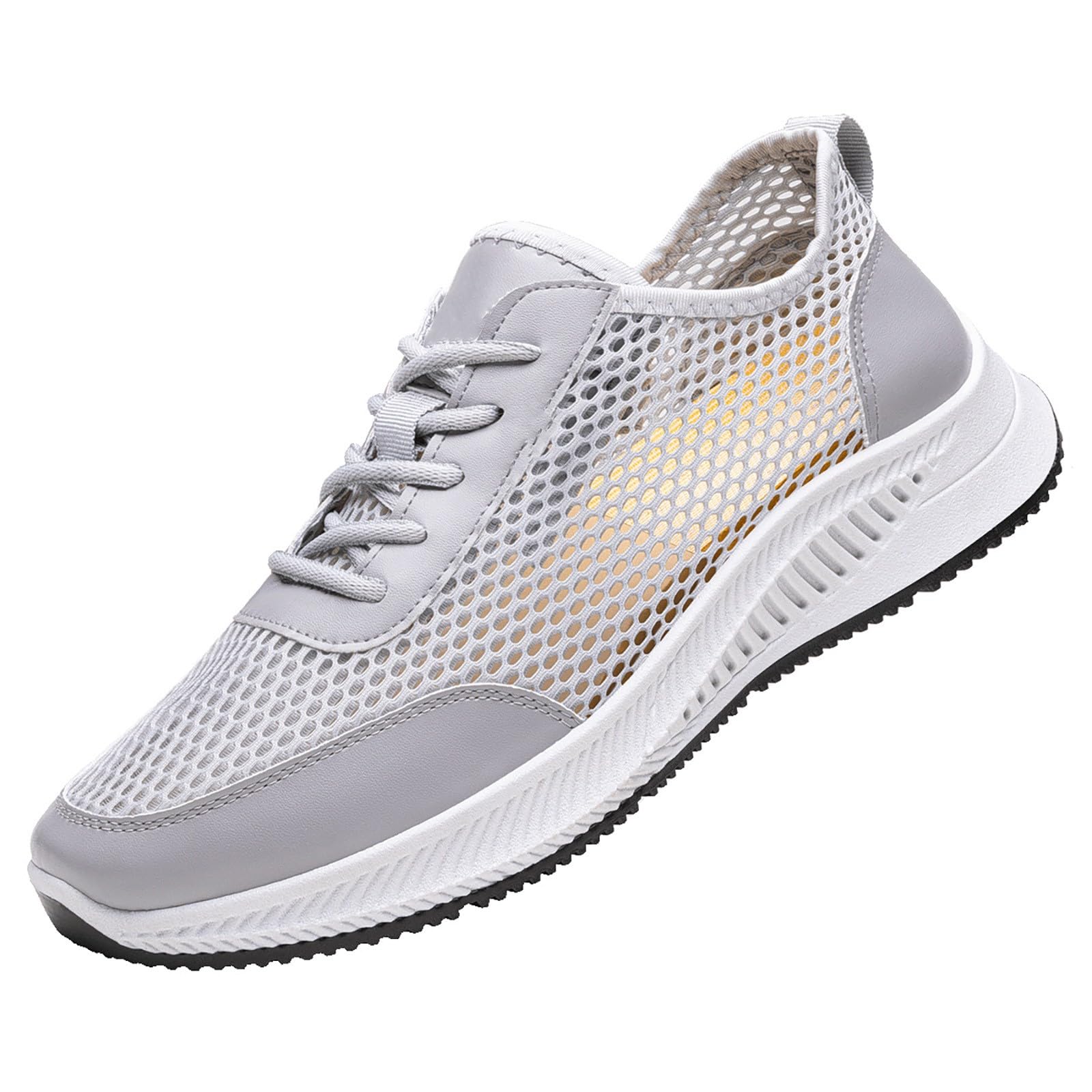 Zapatillas Deportivas Mujer Malla Transpirables Cómodas Ante Blancas Verano
