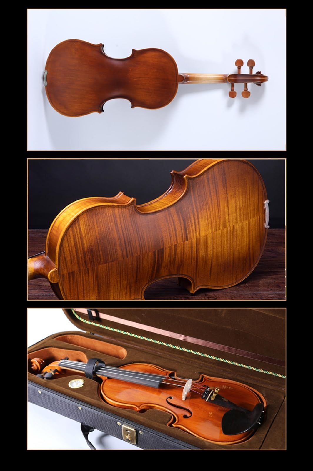 Geige Violine Für Erwachsene Violine Spielen Fichtenholz Decke Lindenholz Rückseite Und Seitenteile(1/4)