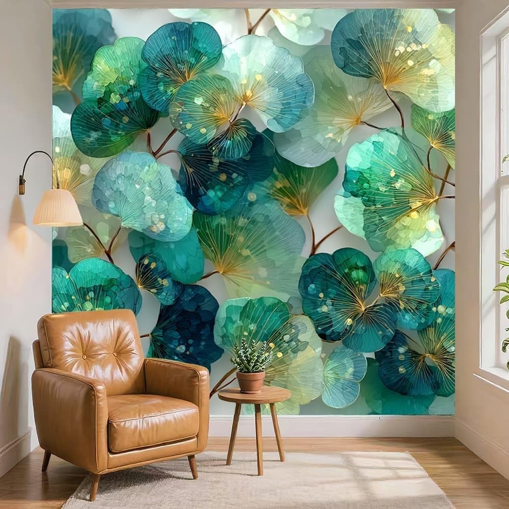 Tapeta flizelinowa - zielona tapeta XXL 350 x 256 cm wodoodporna fototapeta