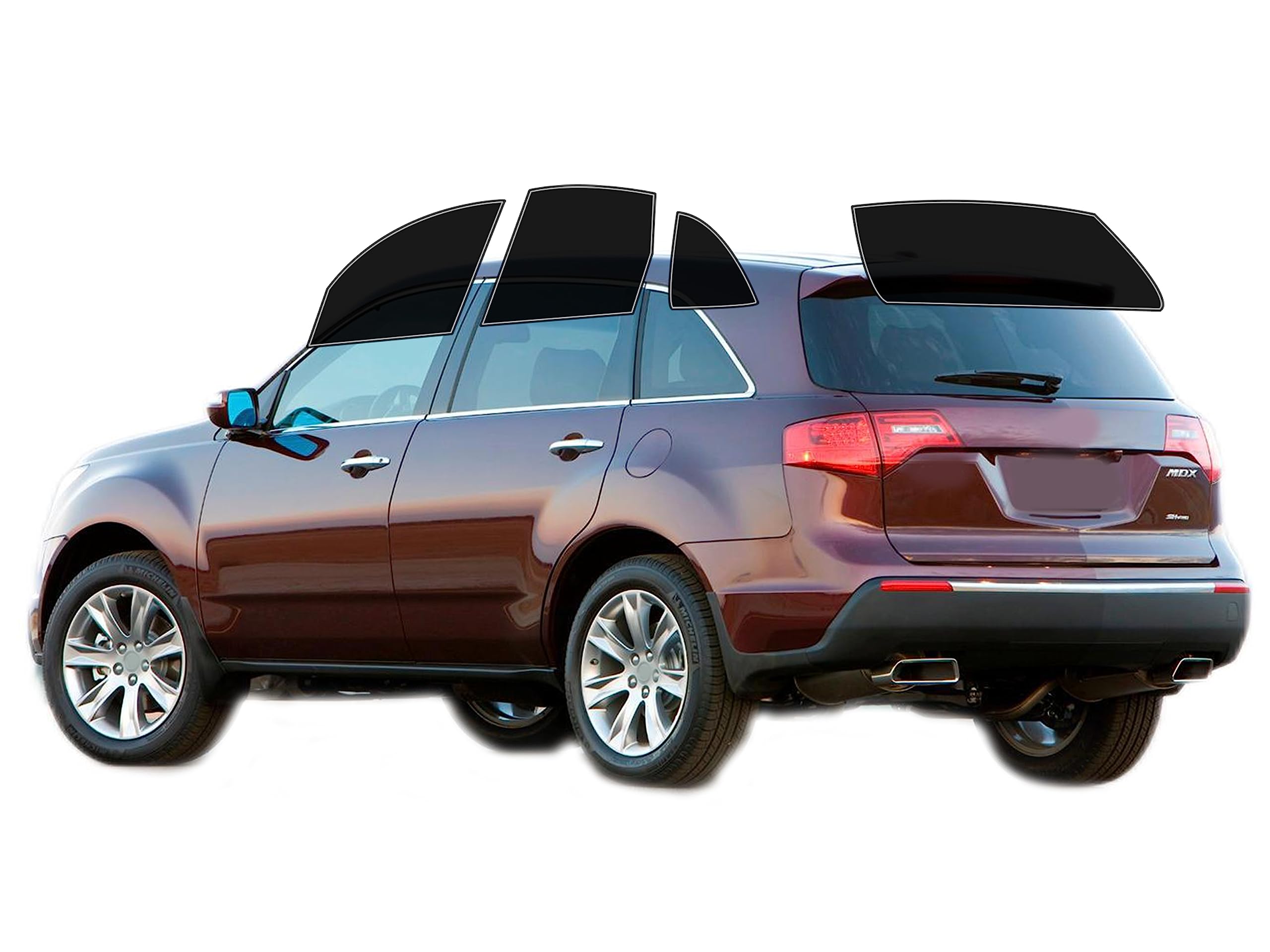 AUTOTEK Precut Windows Tint Film All Sides Cars Sun Blocking Protection Privacy Anti Shatter Glass 2 Ply Film Any Tint Shade kit for Acura MDX 2007-2013