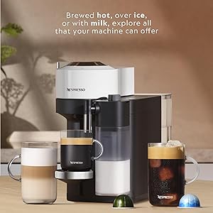 Nespresso Vertuo Lattissima Coffee & Espresso Maker by De'Longhi, Matte White and Glossy