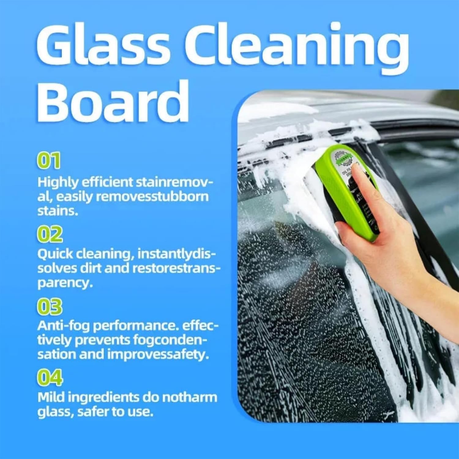 Clear Vision Gl170 Pro - Limpiador de cristales de coche, limpiador de película de aceite de vidrio, limpiador de parabrisas Gl170 Pro, cepillo de limpieza de película de aceite para parabrisas, para