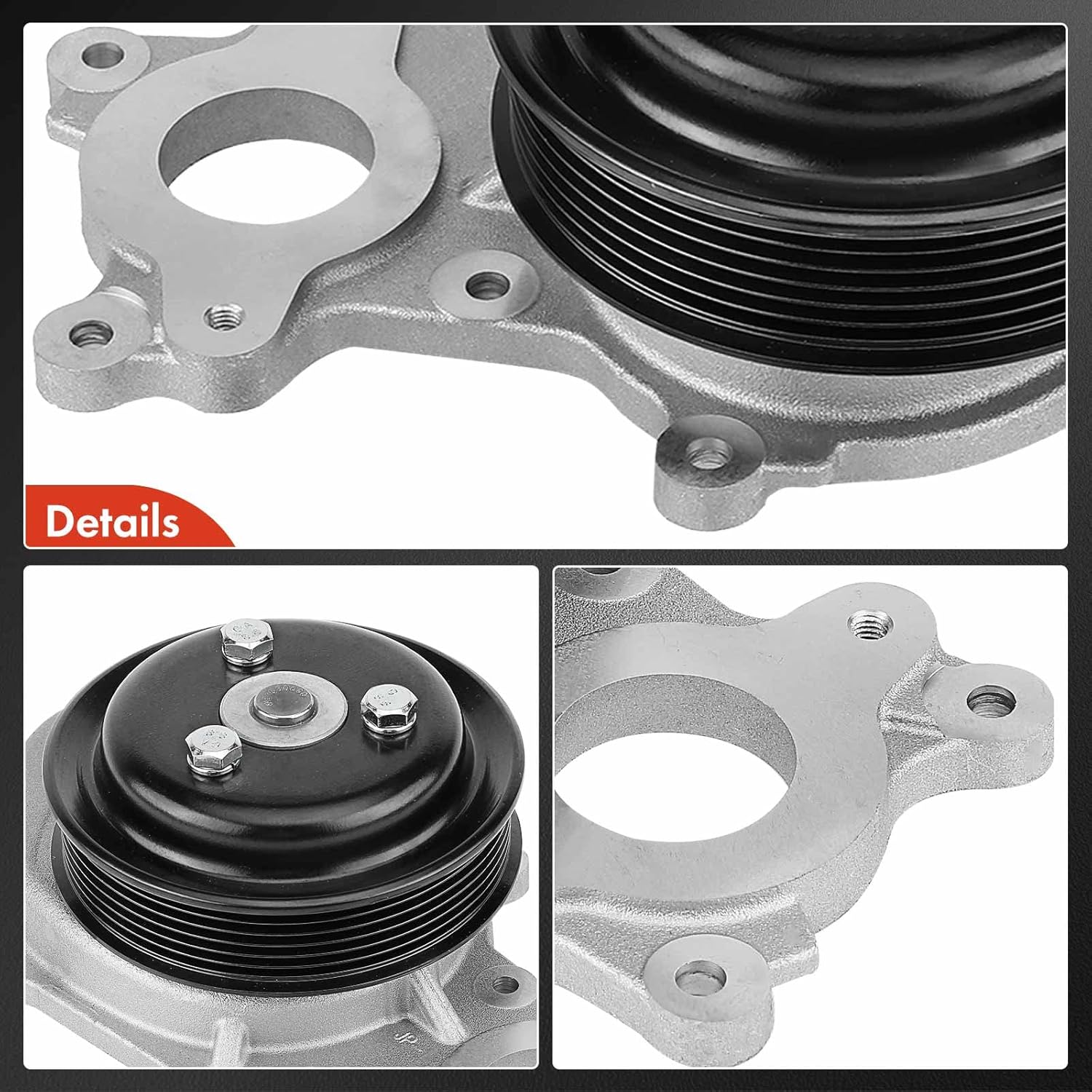 A-Premium Engine Water Pump with Gasket & Pulley Compatible with Ford F-150 2011-2020 Mustang 2011-2017 Transit-150 Transit-250 Transit-350 HD