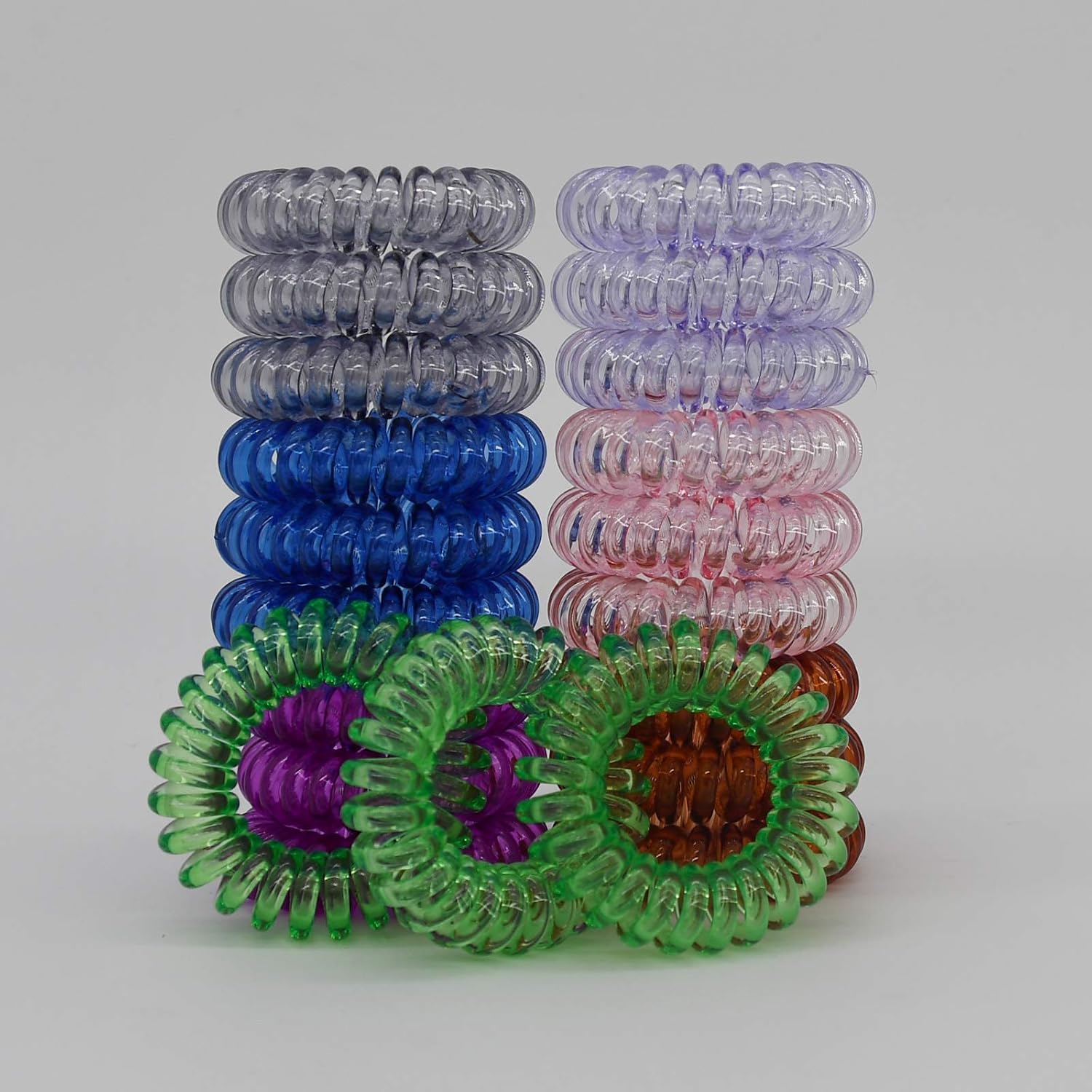 Hair Ties Stocking Stuffers for Woman Girls Hair Ties Hair Bands (21pack-green)