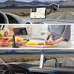 APPS2Car Magnetic Phone Holder Car Dashboard Windshield Car Phone Holder Mount with Flexible Arm & Built-in Strong Magnets, Suction Cup Phone Holder for Car Compatible with All Smartphones