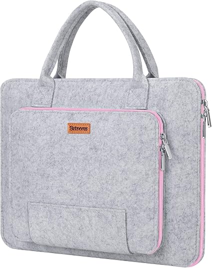 17 17.3 Pollici Borse per PC portatili, Betoores Custodia in Feltro  Protettiva Sleeve Compatibile MacBook Pro/ Acer/ Asus/ Dell/ HP/ Lenovo/  Toshiba - Grigio e Rosa : Amazon.it: Informatica