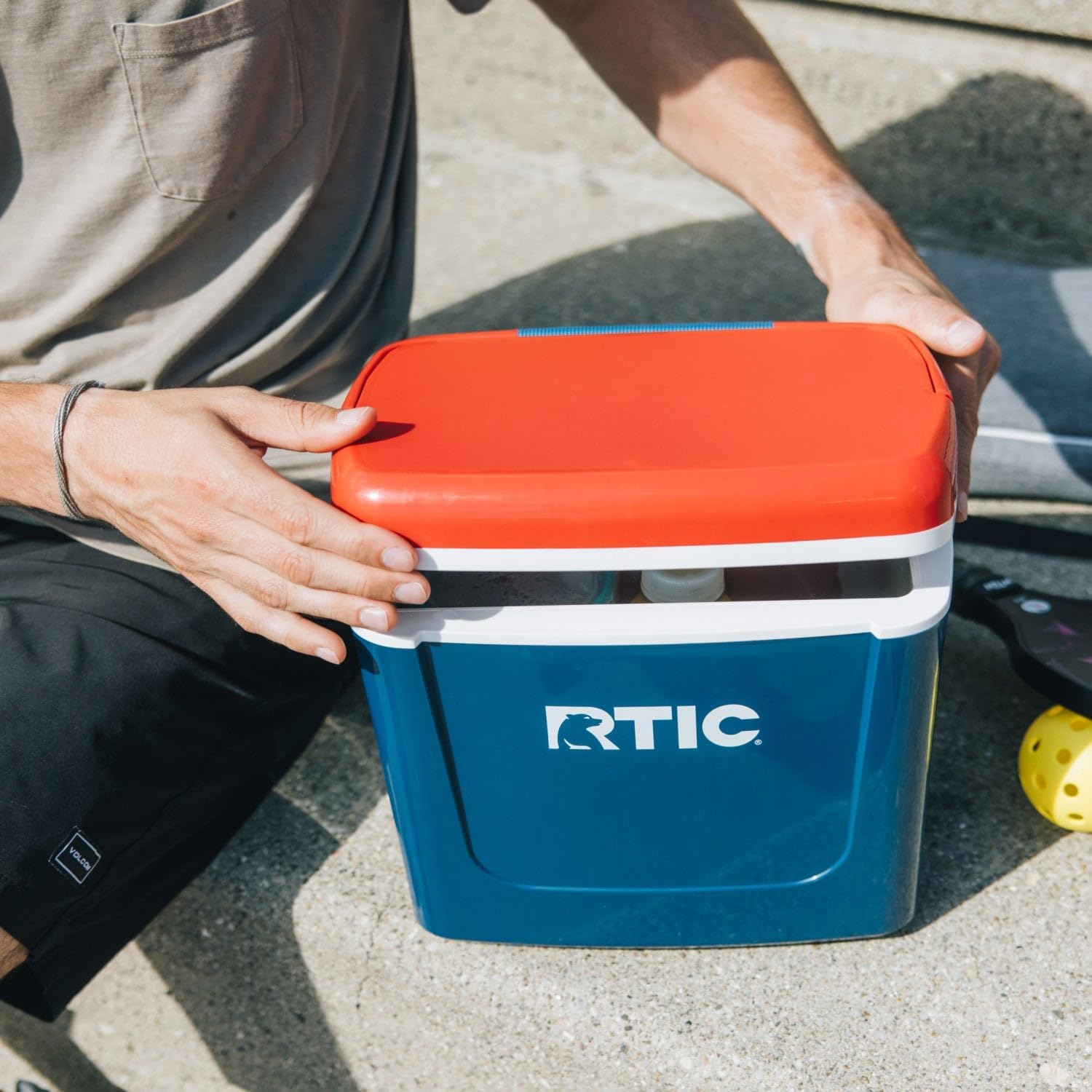RTIC 8 QT Road Trip Personal Cooler, Small, Compact, Insulated, Portable Ice Chest Box for Food, Drink, Beverage, Beach, Camping, Picnic, Fishing, Boat, 12-Can Capacity