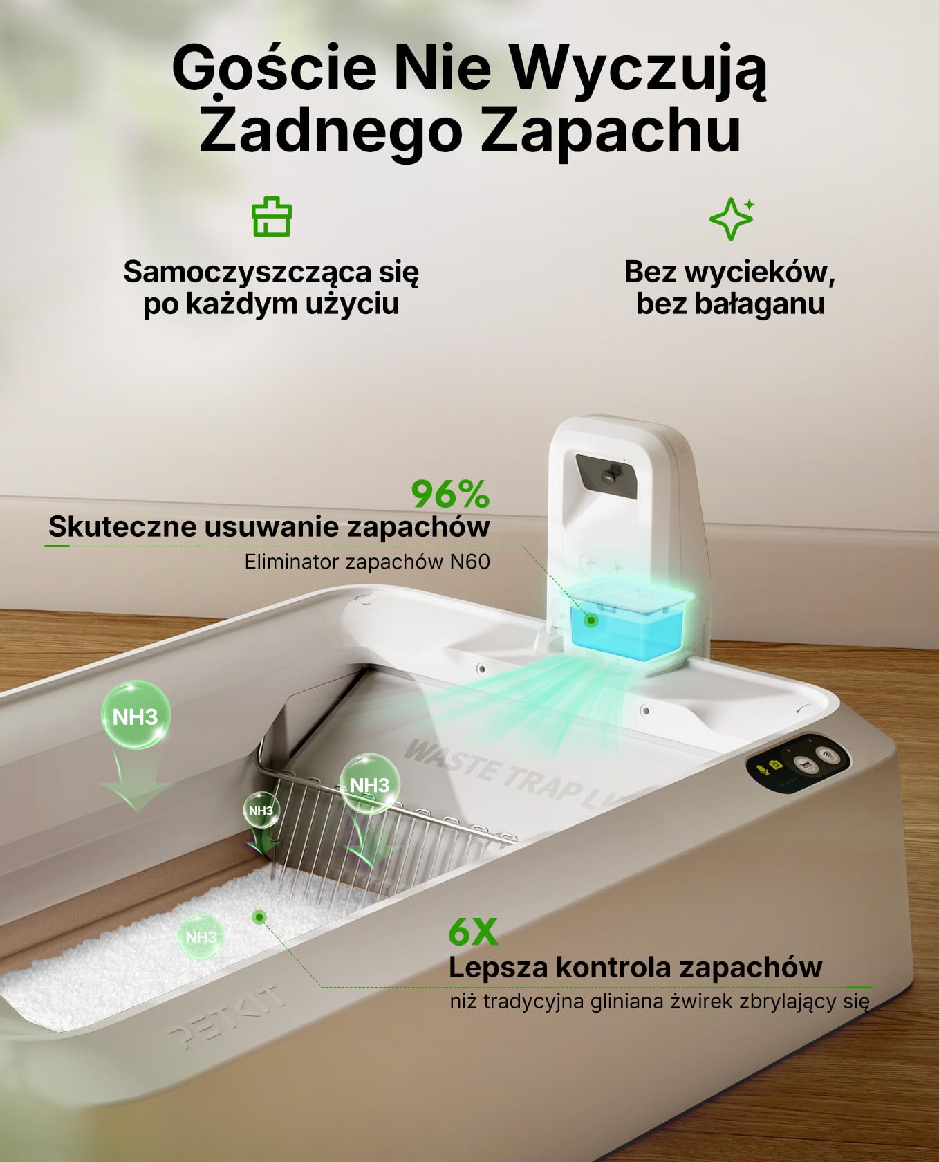 PETKIT PUROBOT CRYSTAL DUO Samoczyszcząca Kuweta dla Kota, Kamera AI, Automatyczna Kuweta dla Kota, Czyszczenie Dwukierunkowe, Wymienna Tacka, Monitorowanie Stanu Zdrowia, Eliminacja Zapachów