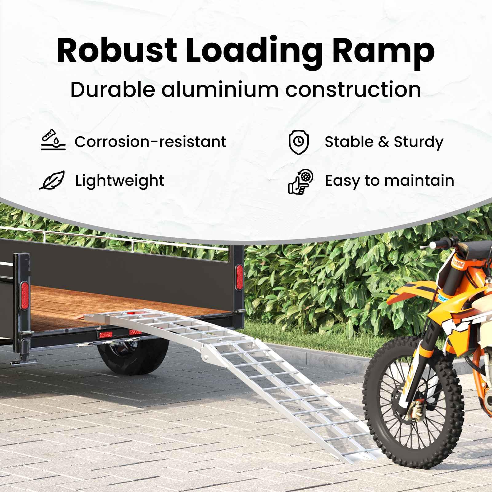 vidaXL Rampas para Motocicletas Plateado 340 kg por Pieza Aluminio