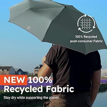 Compact reisparaplu, kleine paraplu voor rugzak en portemonnee, automatische paraplu, parasol, winddicht, versterkte glasvezelribben, waterafstotende teflon, Marineblauw, 42 inches Compact reisparaplu, kleine paraplu voor rugzak en portemonnee, automatische paraplu, parasol, winddicht, versterkte glasvezelribben, waterafstotende teflon, Marineblauw, 42 inches