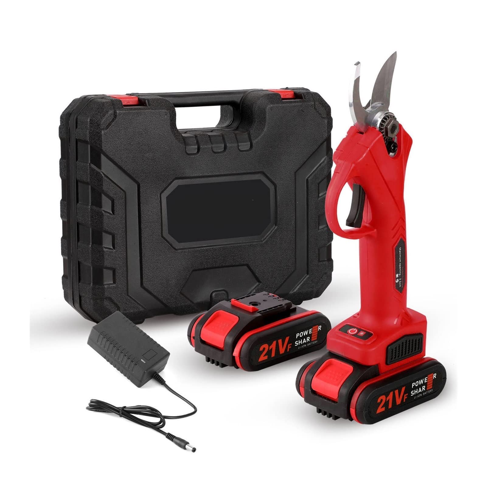 Sekatory Elektryczne Bezprzewodowy elektryczny sekator Sekator Wydajne drzewo owocowe Przycinanie gałęzi Bonsai Cutter Narzędzie do kształtowania krajobrazu(Rood)