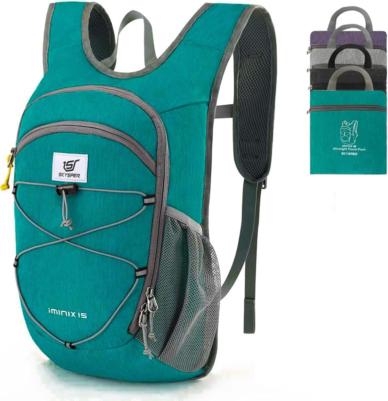 15L/20L Foldable Hiking Backpack Lightweight Packable Travel Daypack with Chest Strap Small Folding Pack for Walking