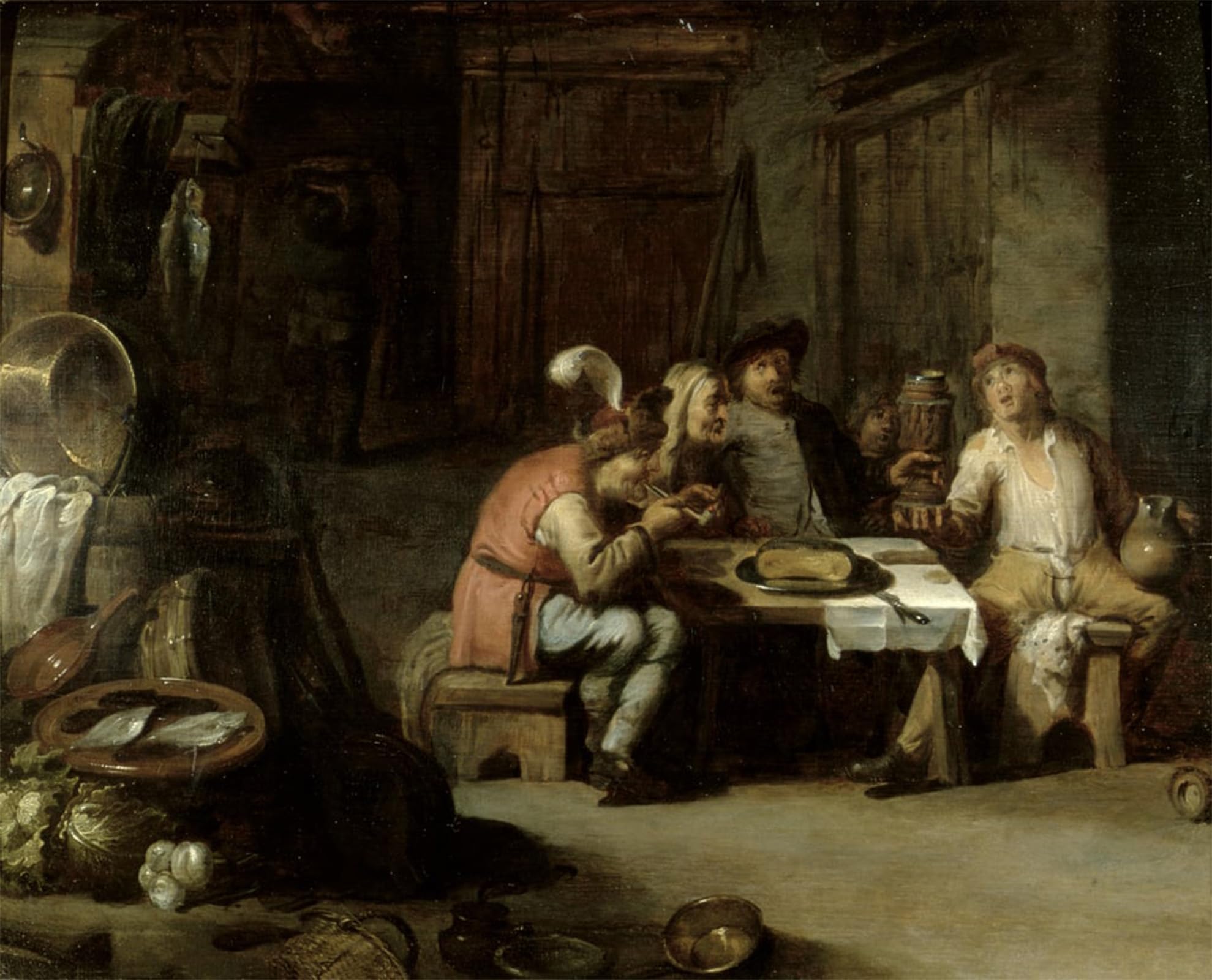 POSTERIIk Famous Print Pop Art Wall Art Graffiti Interior of an Alehouse by David Teniers the Younger Art Prints for Home Decor 60x90cm