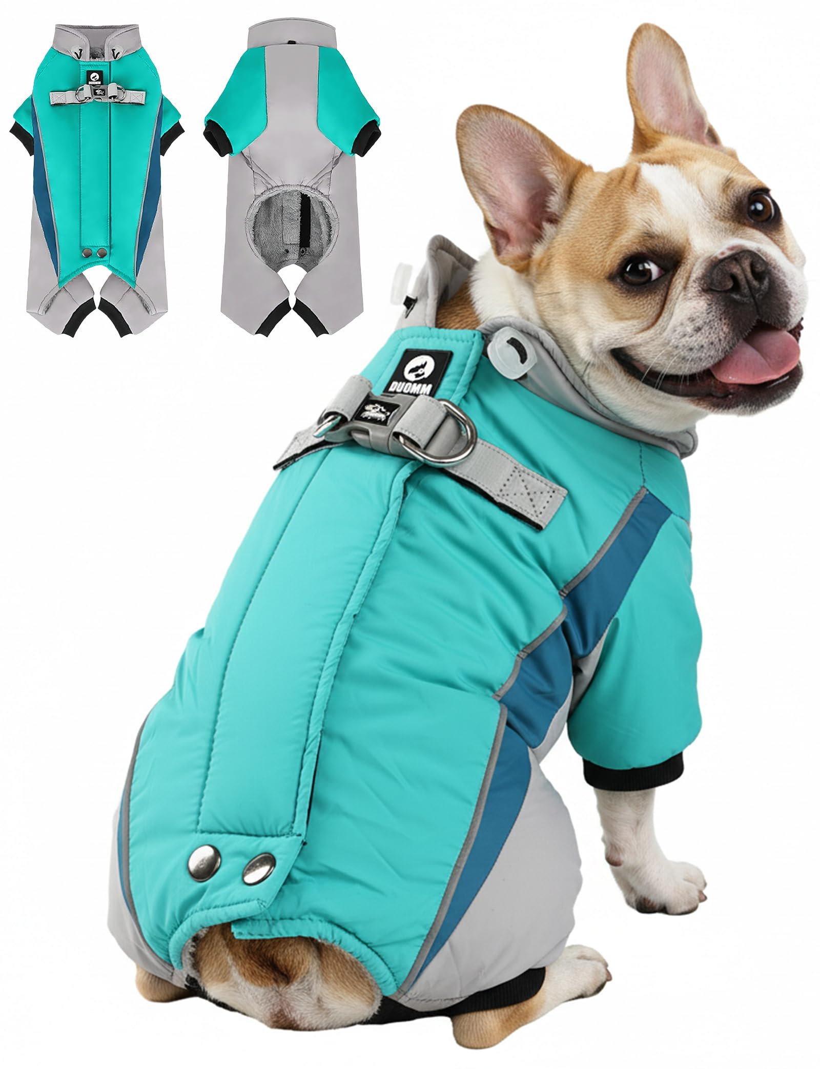 Abrigo para mascotas impermeable cortavientos con bandas reflectantes de seguridad