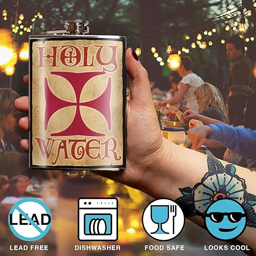 Vista 14 de Trixie & Milo - Regalo de Navidad para hombres y mujeres – El alcohol es una vitamina incomprendida de 8 onzas de acero inoxidable – Viene en una