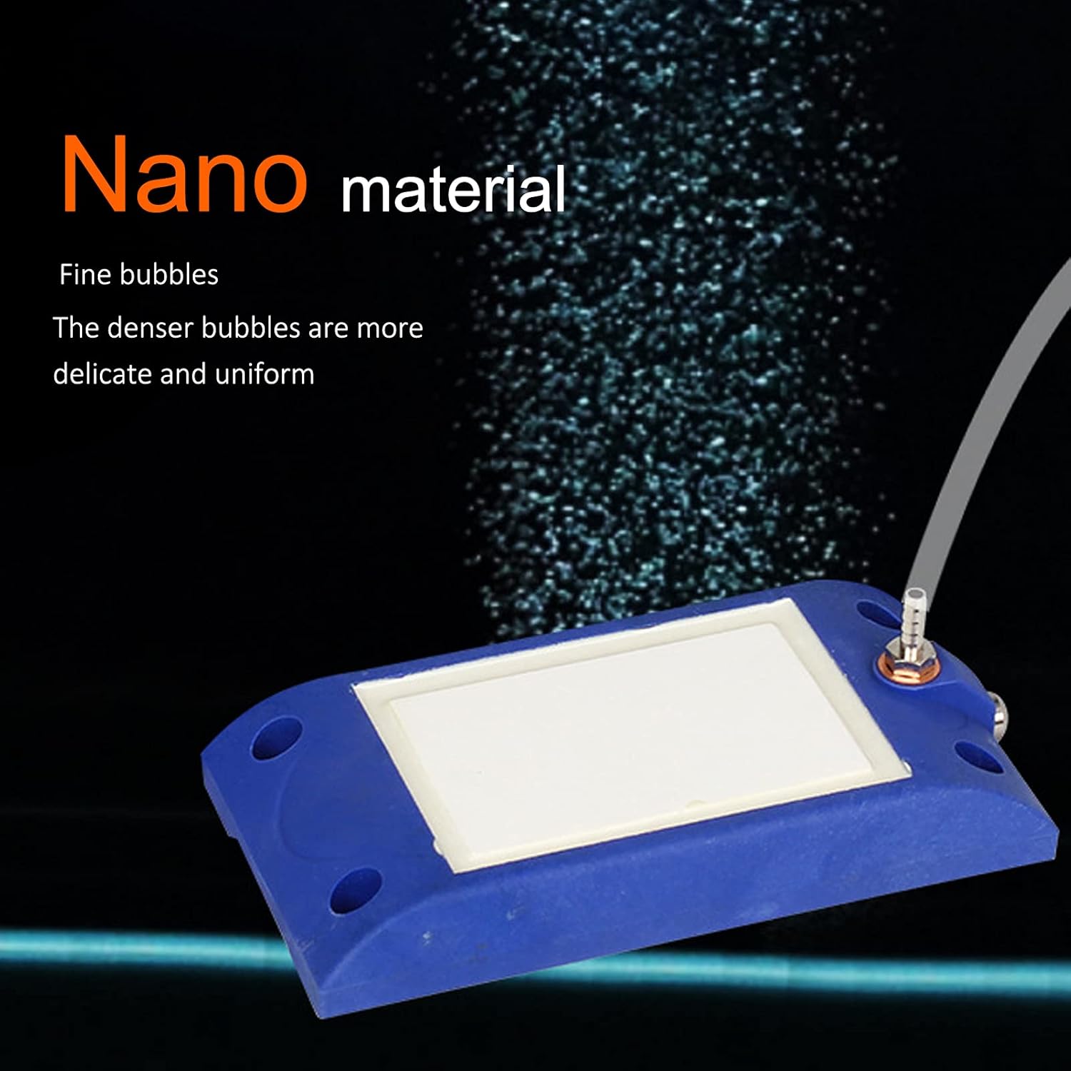 Aquarium Air Stone Bar, Fish Micro Bubble Oxygen Diffuser Aquarium Dual Interface Nano Air Stone Bar, Bubble Diffuser Release Tool for Fish (Small)