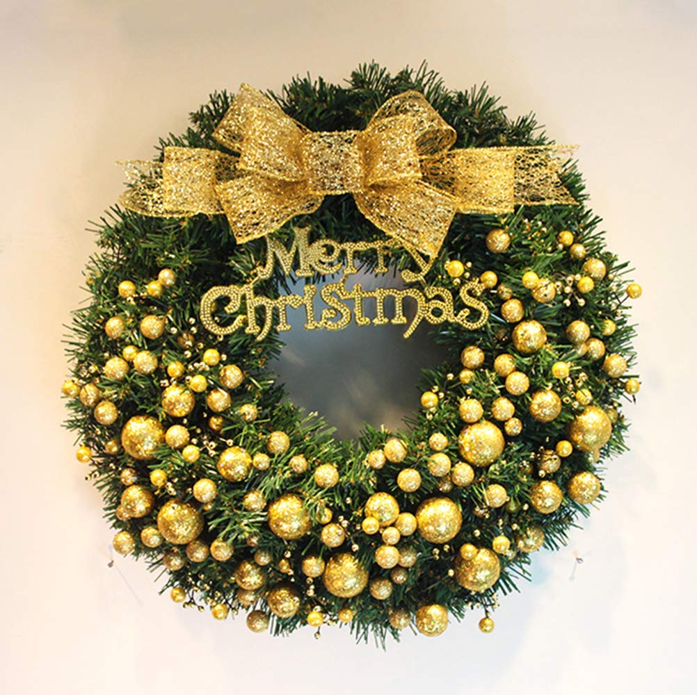 Guirlande de Noël pour décoration extérieure en vigne et fruits de 40cm
