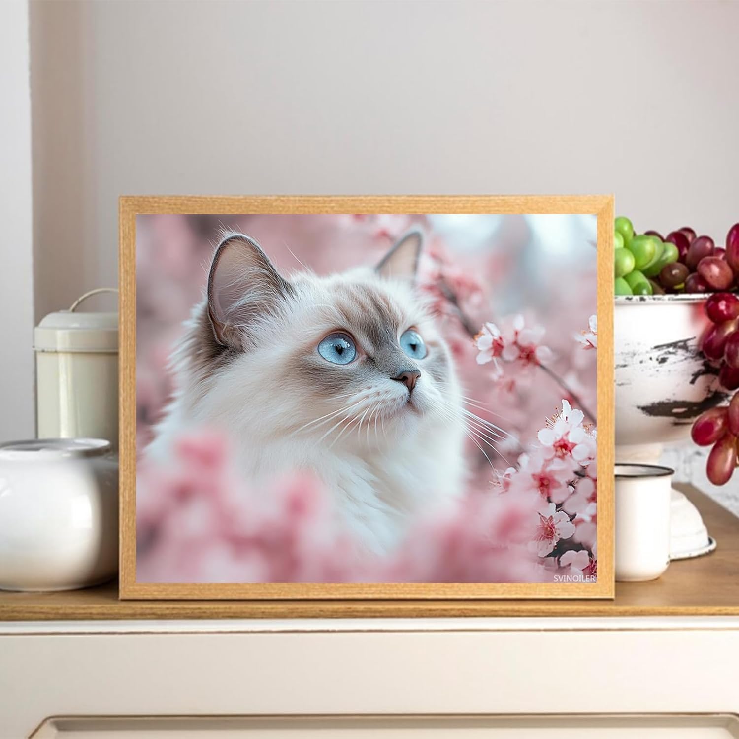 Paint by Numbers, Ragdoll Cat in Spring Blossoms, Adult Crafts Adult Paint by Number Kits, Arts Crafts for Home Decor (No Frame, 16x20 inch) image 3