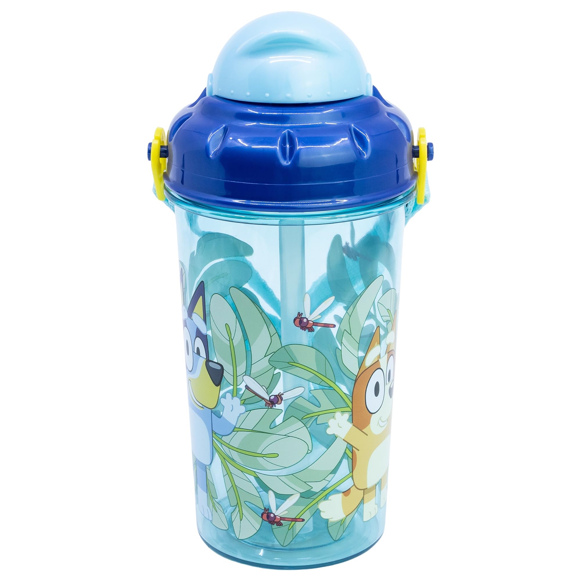 Stor Blue Reusable Bottle With Straw 465 Ml |